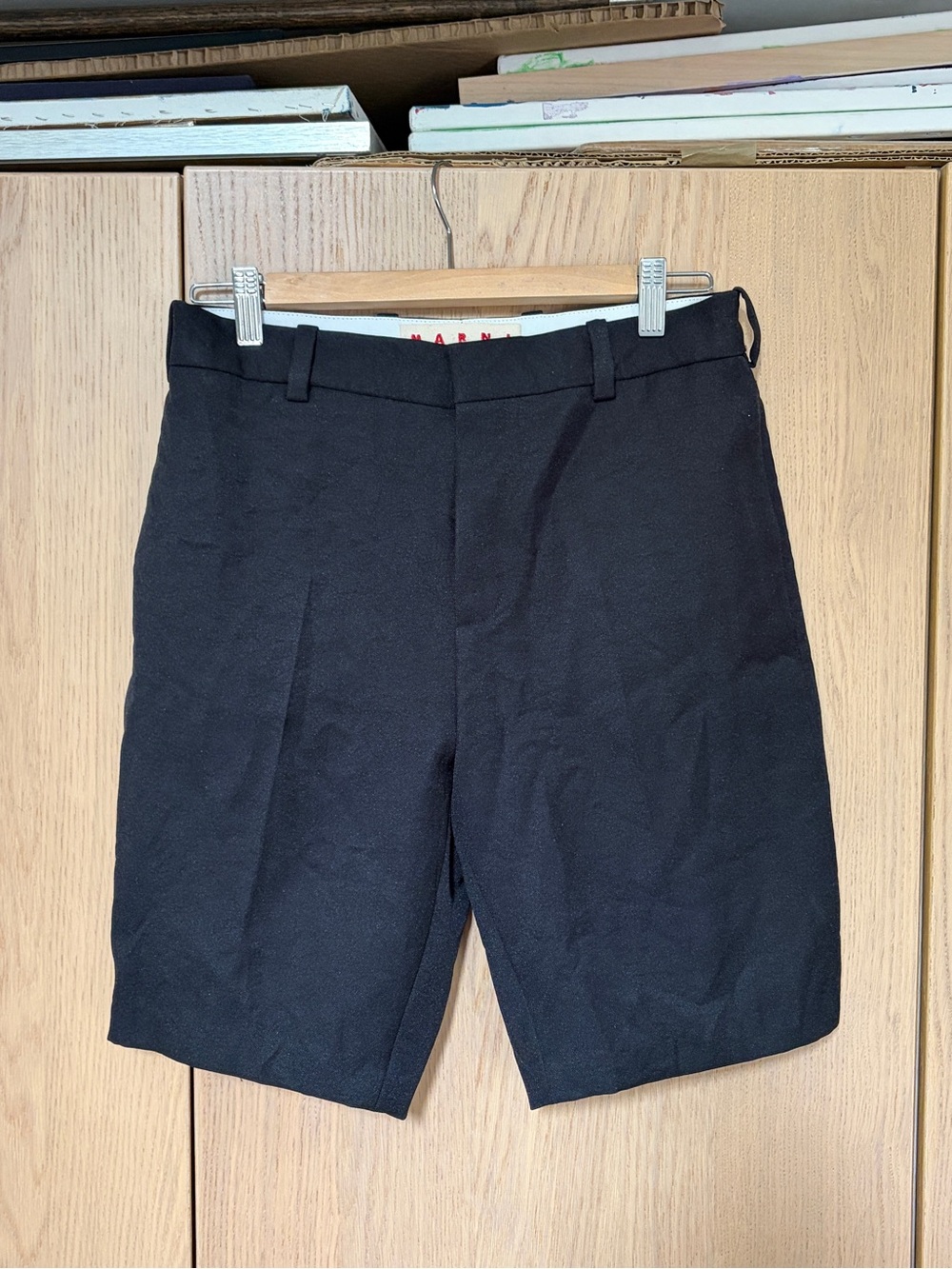 Marni Black Tailored Flat-Front Shorts